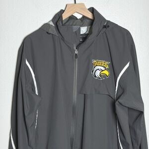 Holloway‎ Mens Chesnee Eagles Jacket XL Gray Windbreaker Hooded Coach Training